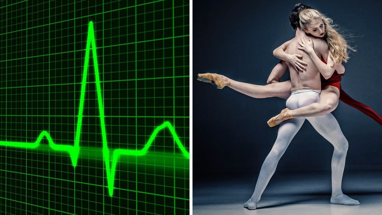 Heart Beat Pulse on Monitor and a Male and Female Ballet Dancers Best Calcium And Vitamin D Gummies